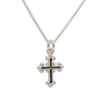 Sterling Silver Cross Charm Necklace for Kids and Little Girls