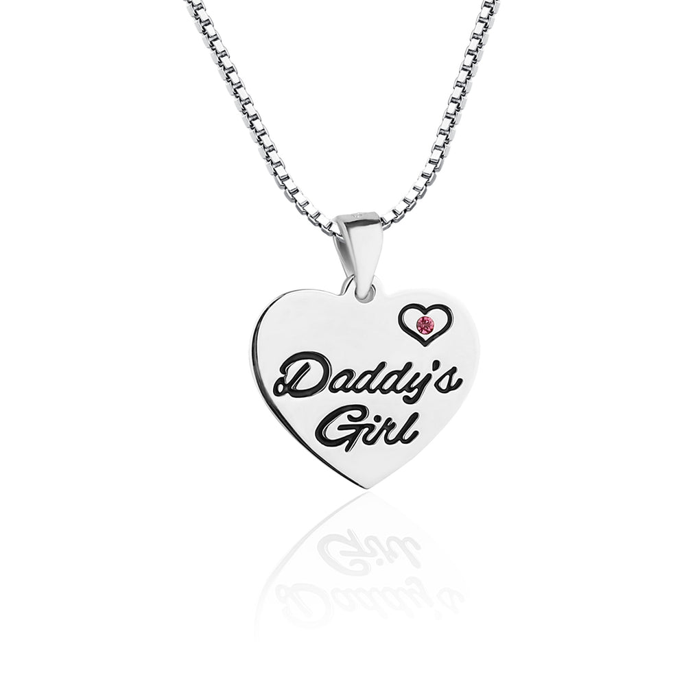Daddy's Girl Heart Necklace I Love Daddy Handstamped Daughter's Necklace  Stainless Steel Personalized Necklace BC1CXX Christmas Gift Idea 