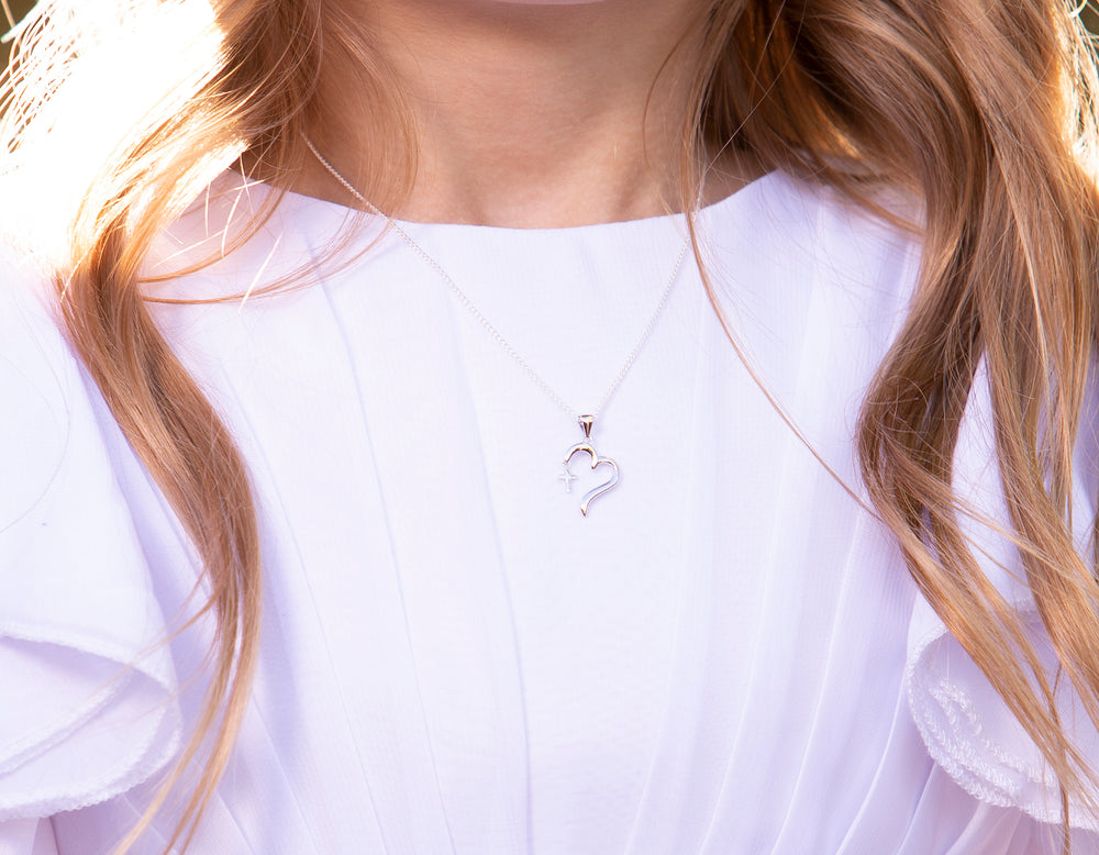 Heart Initial Charm Necklace - CTR Rings for Women & Girls - Ringmasters Jewelry and LDS Gifts