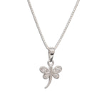 Little girls sterling silver dragonfly pendant charm necklace