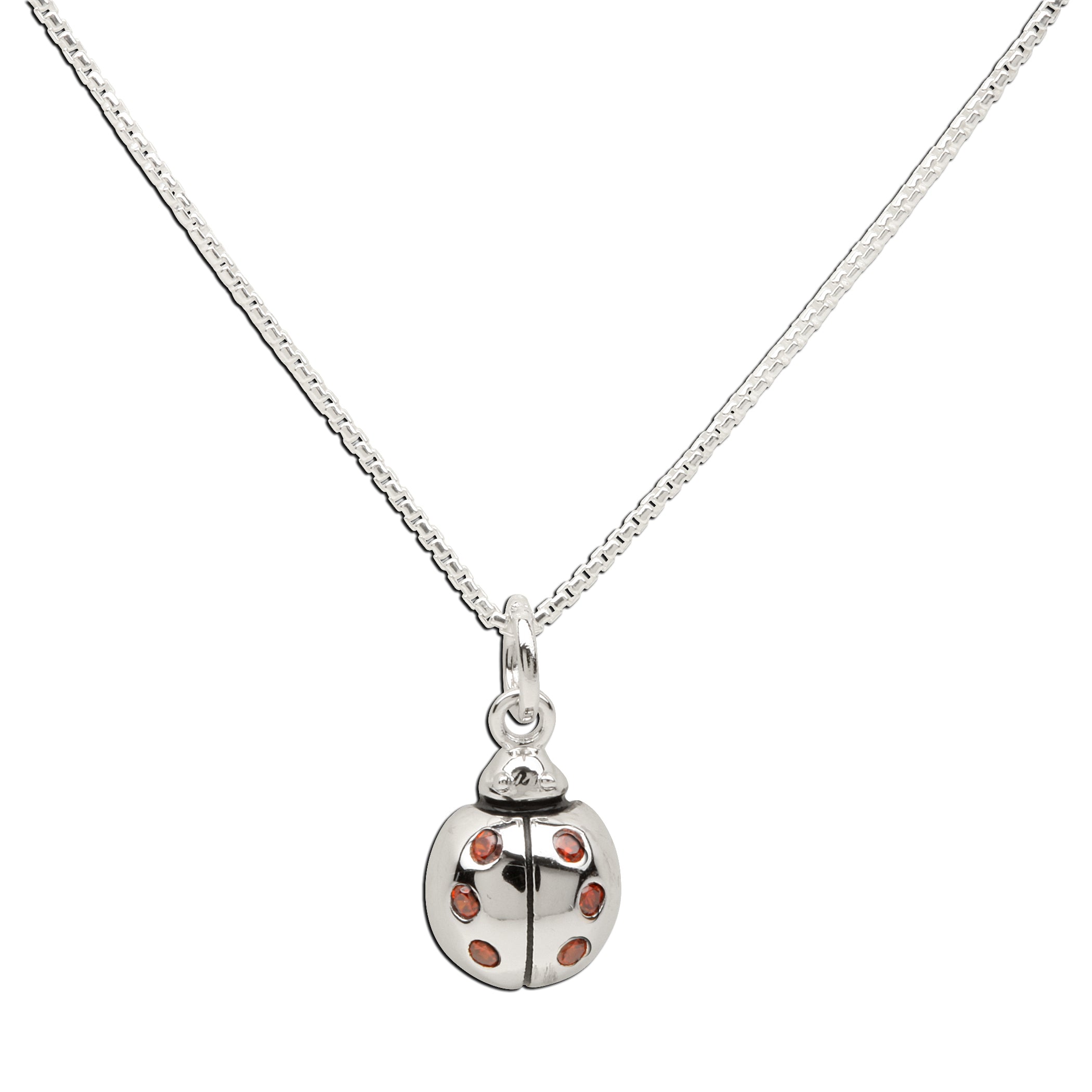 Girls Sterling Silver Ladybug Necklace for kids Ladybug Jewelry