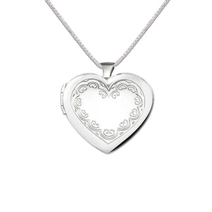 Cherish Heart Locket Pendant Necklace