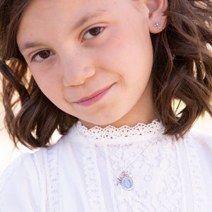 First Communion Miraculous Medal Necklace for Girls