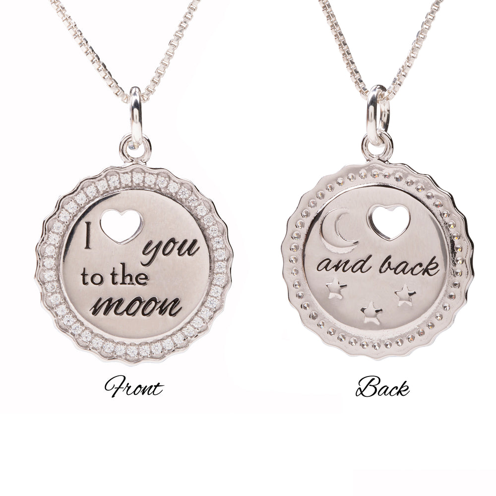 I Love You to the Moon and Back Necklace for Little Girls