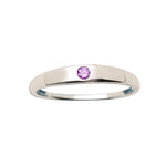 Timeless Sterling Silver Baby Ring with Genuine Amethyst
