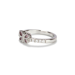 
                
                    Load image into Gallery viewer, Sterling Silver Pink Butterfly Ring with CZs for Kids
                
            