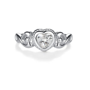 Sterling Silver Heart Baby Ring for Kids