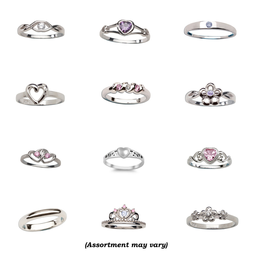 
                
                    Load image into Gallery viewer, 12-Piece Sterling Silver Baby Ring Assortment
                
            