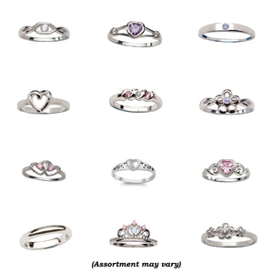 
                
                    Load image into Gallery viewer, 12-Piece Sterling Silver Baby Ring Assortment
                
            