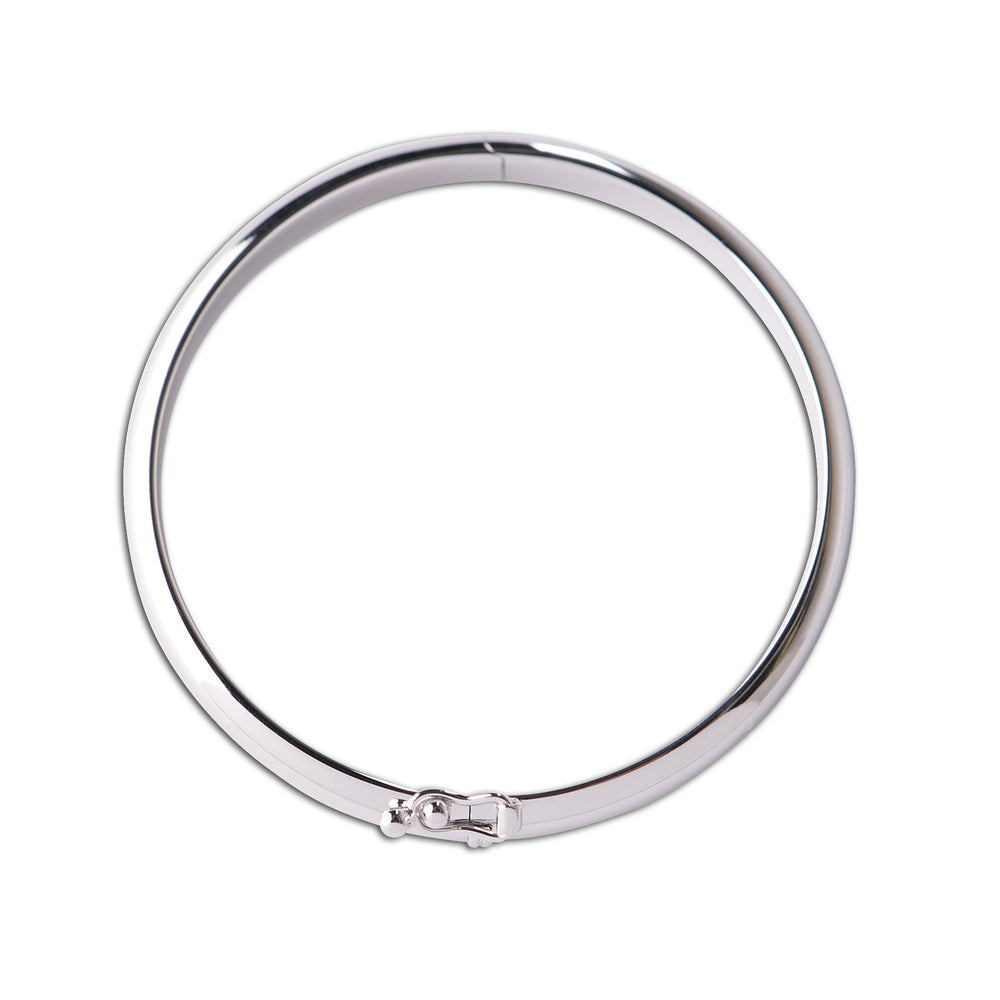 Sterling Silver Personalized Engraved Round Bangle Bracelet for Child