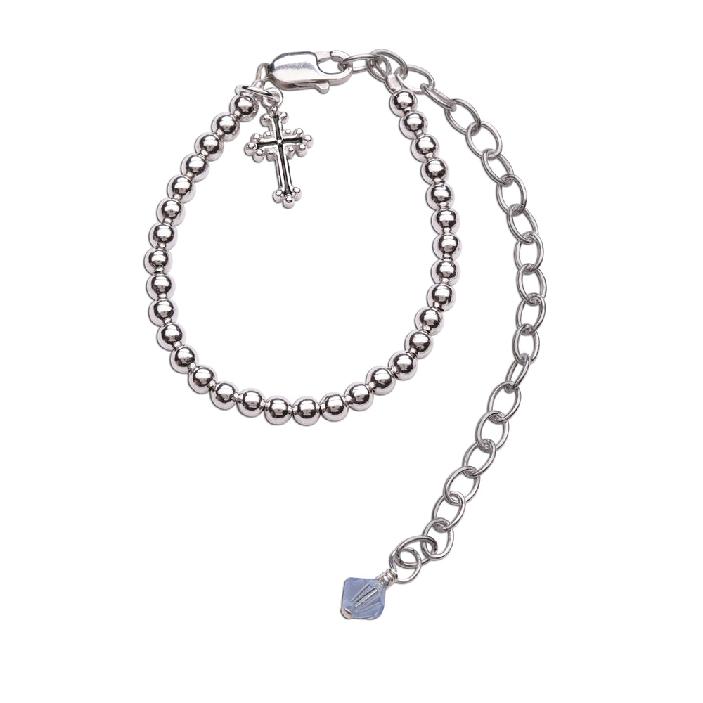 
                
                    Load image into Gallery viewer, Boy&amp;#39;s Baptism to Bride® Sterling Silver Baptism Bracelet for Baby Boy
                
            