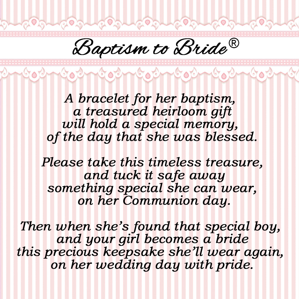 
                
                    Load image into Gallery viewer, Baptism to Bride® Sterling Silver Baptism Bracelet
                
            