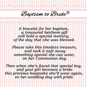 
                
                    Load image into Gallery viewer, Baptism to Bride® Sterling Silver Baptism Bracelet
                
            