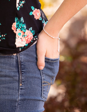 Sterling Silver Bolo Bracelet for Women and Girls with Elegant Twist Design Adjustable Slide Closure