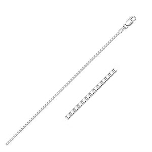 Sterling Silver Adjustable Box Chain for Necklace (14-16" or 16-18")