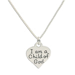 I am a Child of God Necklace with Heart for Girls