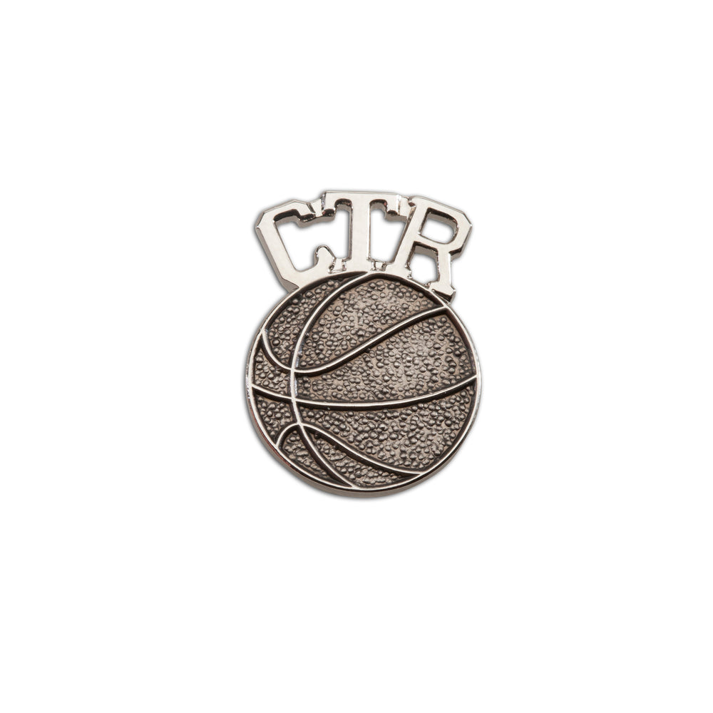 LDS Baptism CTR Basketball Tie Pin For Boys