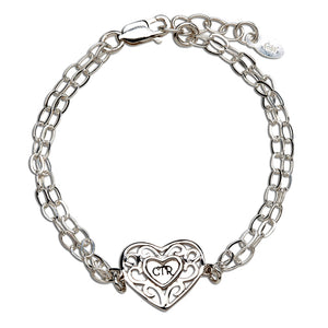 
                
                    Load image into Gallery viewer, CTR Bracelet with Silver Heart for Girls
                
            