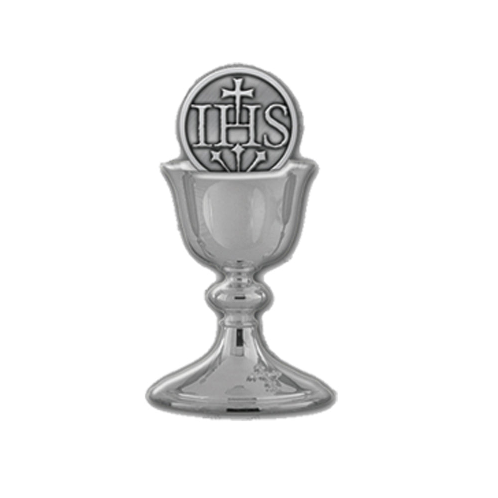 First Communion Silver Chalice Tie Pin