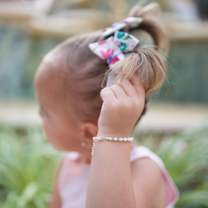 Little Girls pastel sterling silver bracelet