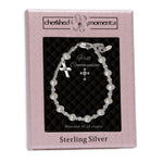 Sterling Silver First Communion Rosary Bracelet