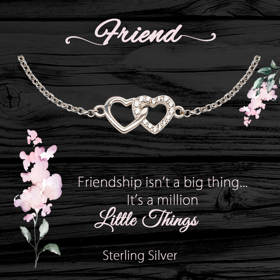Sterling Silver Meaningful Necklace and Bracelets for Friendship Gift