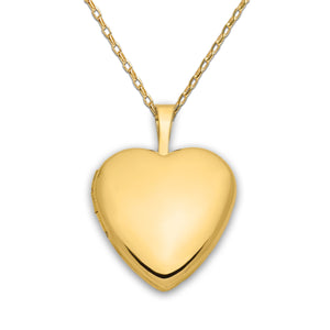 14K Gold-Plated Children's Personalized Heart Locket Necklace