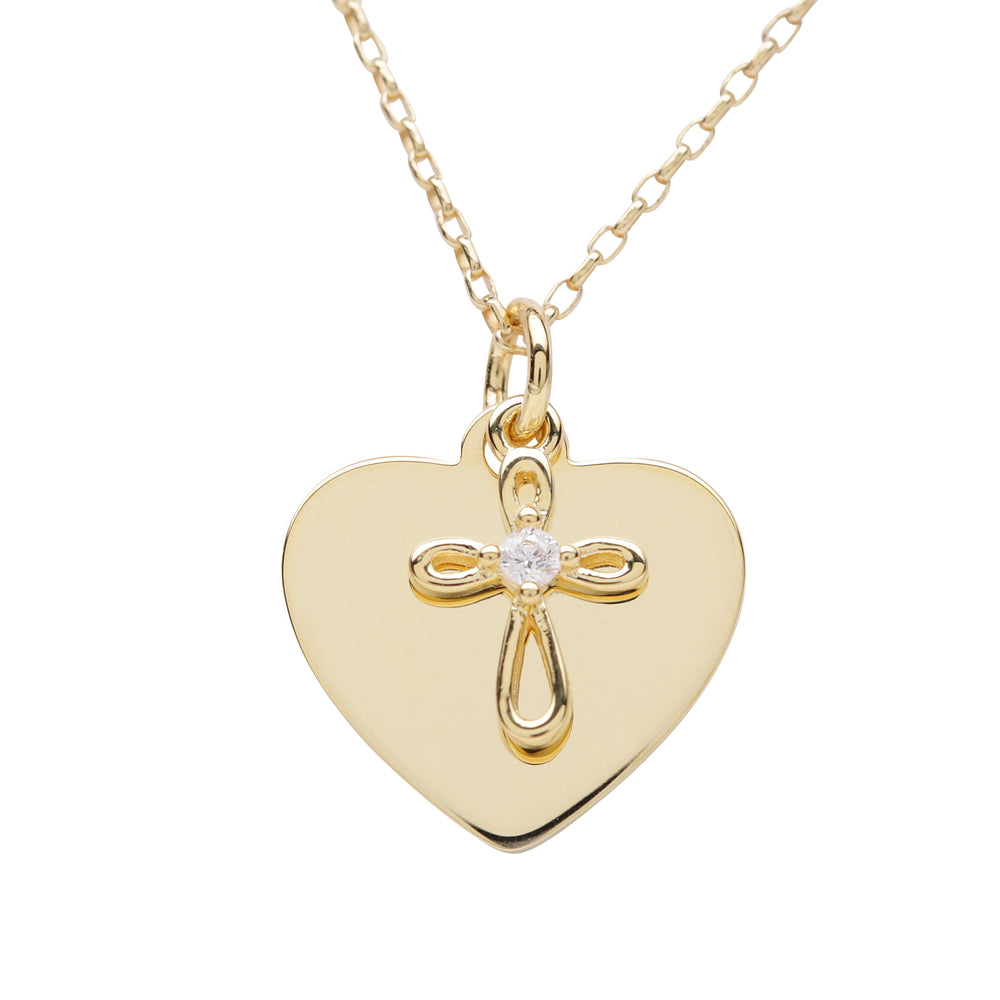 Gold Plated Cross & Coin Necklace - Lovisa