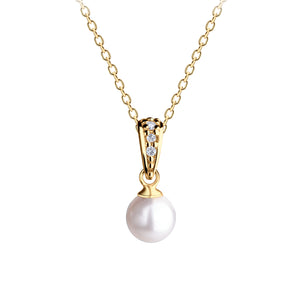 
                
                    Load image into Gallery viewer, 14K Gold-Plated Children&amp;#39;s White Pearl Necklace
                
            