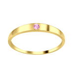 14K Gold-Plated Baby Ring with Pink CZ for Kids