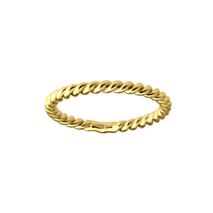 
                
                    Load image into Gallery viewer, Gold-Plated Twisted Rope Baby Ring for Girls
                
            