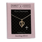 Girls First Communion Gold-Plated Dancing Cross Heart Necklace