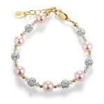 Gold-Plated Pink Pearl Bracelet