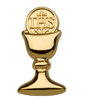 
                
                    Load image into Gallery viewer, Gold chalice pin for first communion gift for boys
                
            