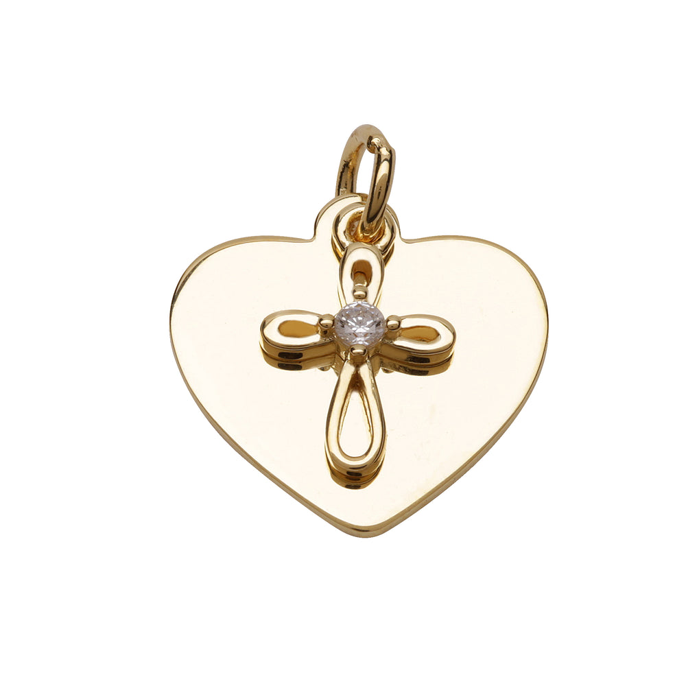 Engravable Heart Disc Charm in Gold – Lagravinese Jewelers