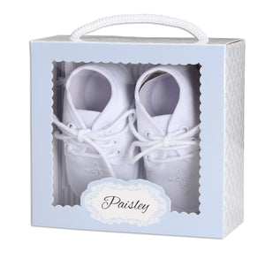 
                
                    Load image into Gallery viewer, White Boys Baptism Shoe with Cross
                
            