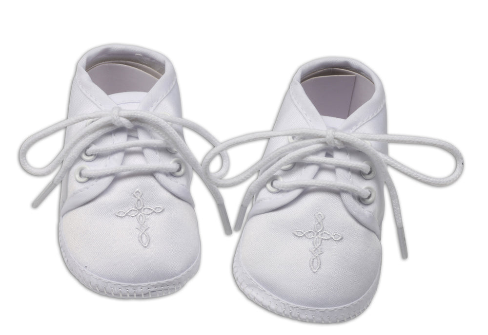 
                
                    Load image into Gallery viewer, White Boys Baptism Shoe with Cross
                
            
