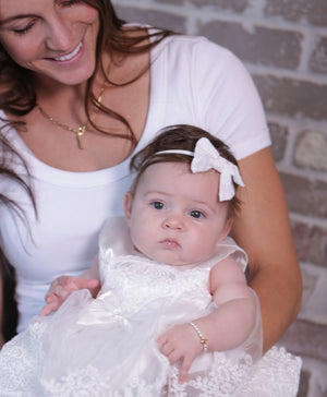 
                
                    Load image into Gallery viewer, Kinsley - 14K Gold Plated Pearl Cross Bracelet for Baptism &amp;amp; Communion
                
            