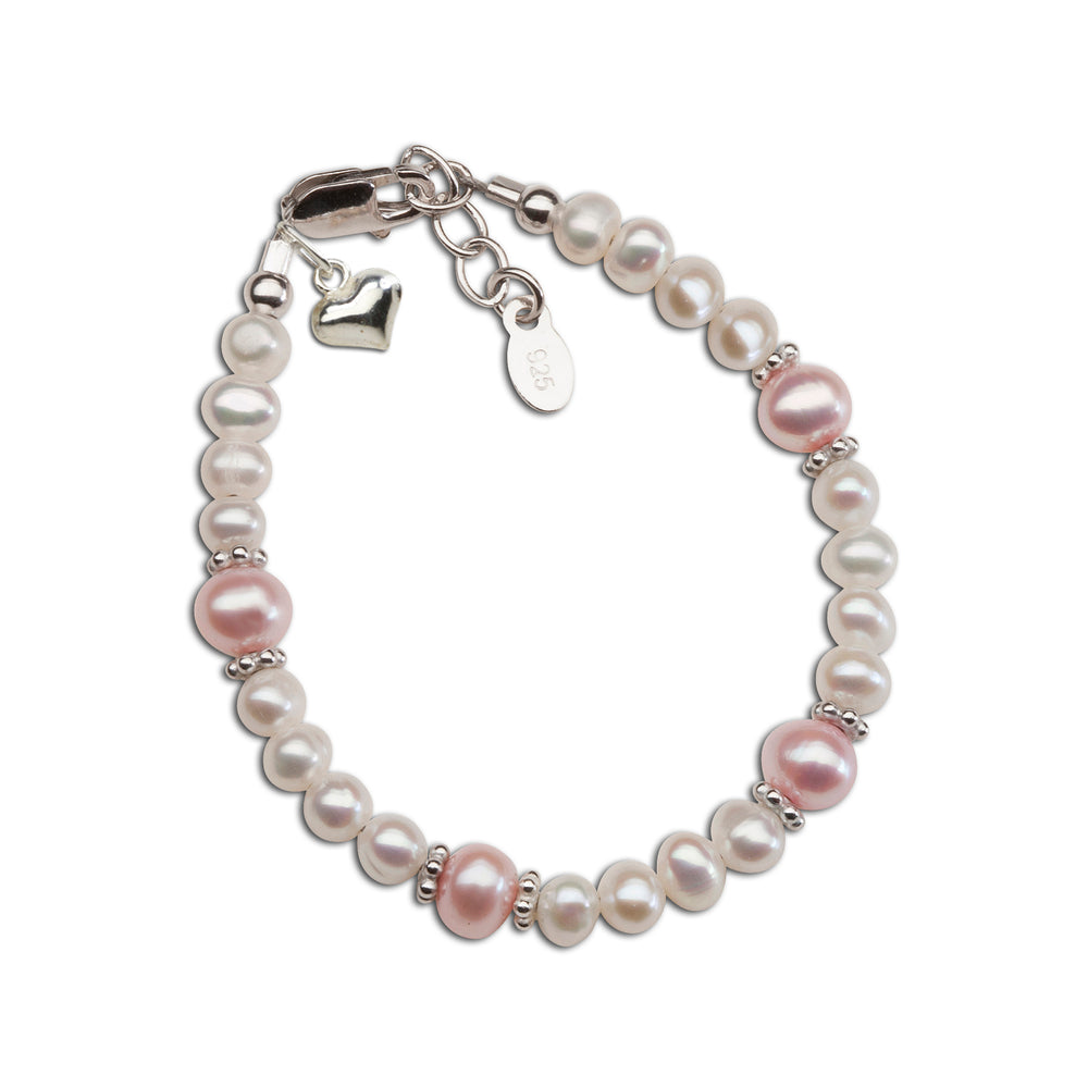 Sterling Silver Pink Pearl Bracelet for Babies and Little Girls ...