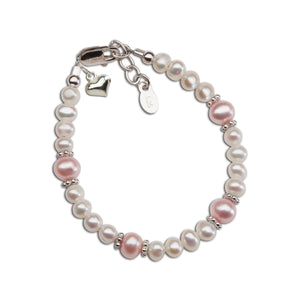 Sterling Silver Pink Pearl Bracelet for Baby and Kids