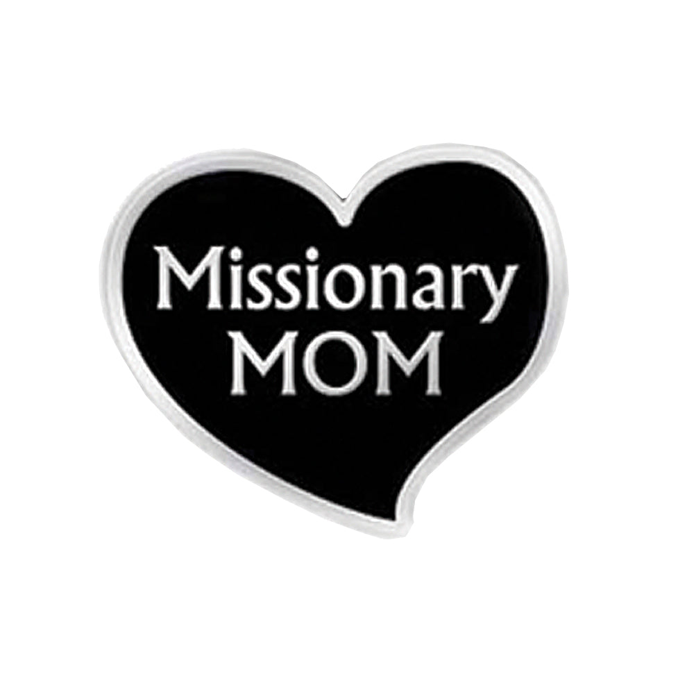 LDS Missionary Mom Heart Pin