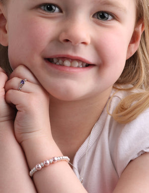 Girls first pearl bracelet