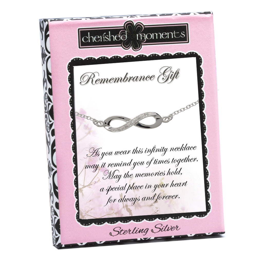 
                
                    Load image into Gallery viewer, Remembrance Sympathy Gift Infinity Necklace
                
            