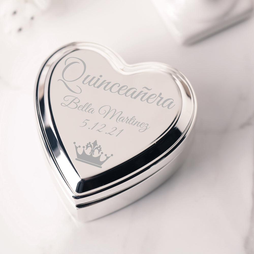 Custom Engraved Silver Jewelry Box for Baptism, First Communion ...