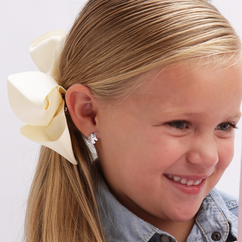 Girls' Fantasy Unicorn Screw Back 14k Gold Earrings - In Season Jewelry