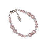 Sterling Silver Pink Pearl Bracelet for Little Girls