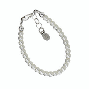 Serenity 2 - Sterling Silver Pearl Baby Bracelet for Kids and Little Girls
