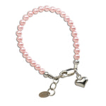 Serenity 2 (Pink) - Sterling Silver Pink Pearl Baby Bracelet Girls Jewelry