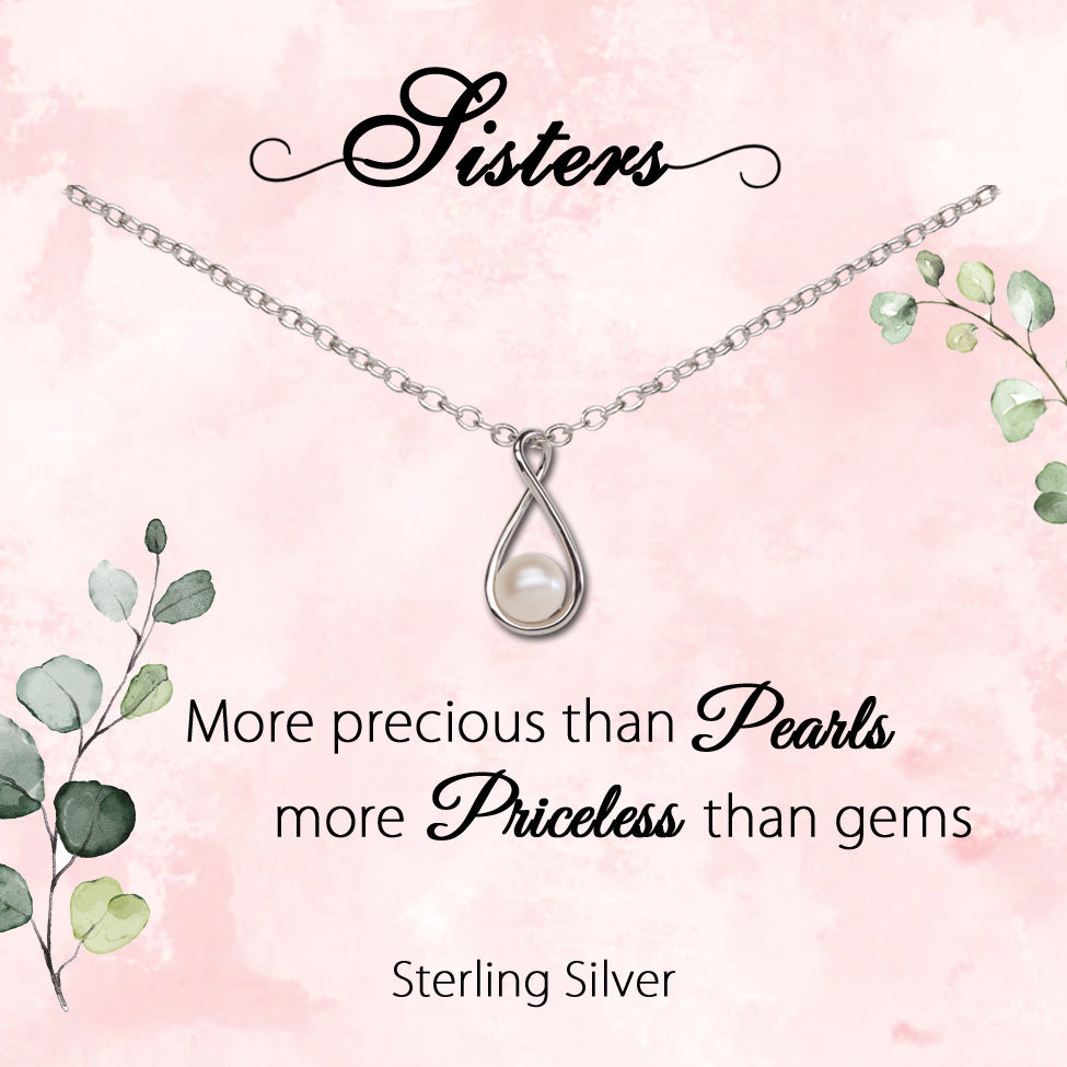 Sterling Silver Meaningful Jewelry Gift for Sisters–More Precious Than Pearls