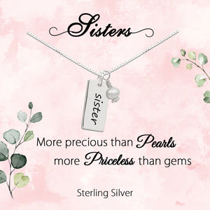 Sterling Silver Meaningful Jewelry Gift for Sisters–More Precious Than Pearls